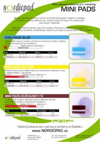 Katalog brusných a leštících kotoučů MINI PADS