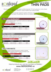 Katalog extra nízkých brusných kotoučů