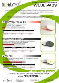 Katalog brusných a leštících kotoučů WOOL PADS