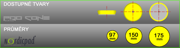 NORDICPAD PRO CONE tvary kotoučů